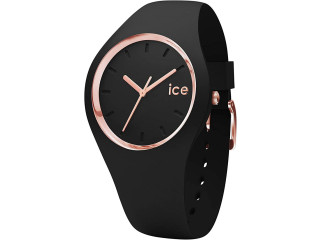 Ice-Watch - ICE glam Black Rose-Gold - Schwarze DamenUhr mit Silikonarmband