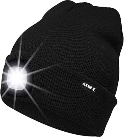 atnke-led-light-up-beanie-hat-rechargeable-usb-running-beanie-with-extremely-bright-4-led-flashing-alarm-headlight-big-0