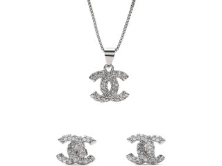 Rai Imagine Necklace Earrings Sterling Silver 925 Stud Earrings Necklace Stone Chain Waterproof for Women