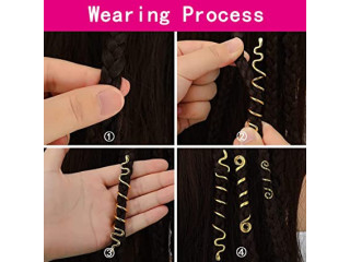 Dreadlock Jewellery Hair Spiral Clips Hair Braid