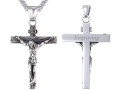 u7-stainless-steel-cross-necklace-inri-crucifix-jesus-christ-pendant-personalised-with-55-cm-chain-catholic-christian-jewellery-blue-small-0