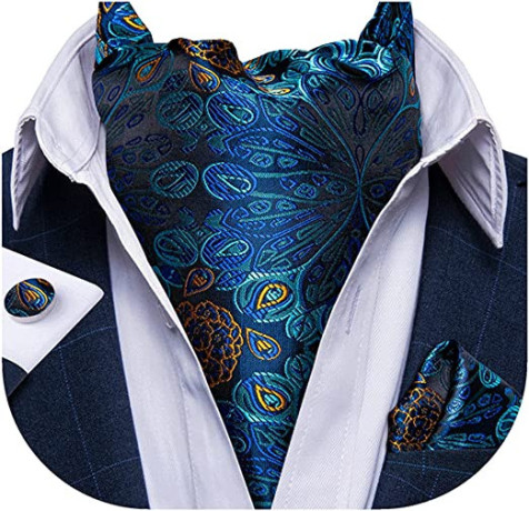 dibangu-ascot-tie-set-for-men-paisley-tie-and-hanky-square-cufflinks-wedding-gift-box-big-1