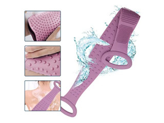 Body Scrubber Back Scrubber for Shower, Long Silicone Shower Body Brush Bath Brushes Belt Exfoliating Scrubber for Men and Women