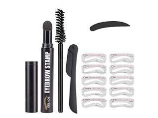 Prreal Brow Stamp Shaping Set, Waterproof Eyebrow Stamp and Eyebrow Stencil Kit
