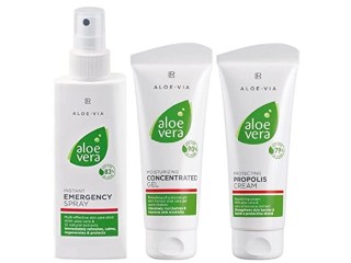 LR ALOE VIA Aloe Vera Special Care Box (Gel Concentrate, Propolis Cream, Emergency Spray)