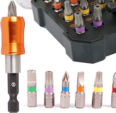 32-piece-screwdriver-bit-set-for-drill-and-cordless-screwdriver-includes-quick-change-bit-holder-big-2