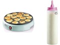 bestron-poffertjes-maker-includes-dough-scoop-for-700-ml-with-scale-ideal-for-filling-the-poffertjes-machine-dough-bottle-white-small-0