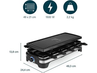 Princess Multifunctional Raclette XXL 162650 - Grill and Raclette Adjustable Thermostat