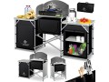 kesser-camping-kitchen-unit-including-carry-bag-camping-cupboard-with-aluminium-frame-small-0