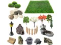 cayway-26-pieces-min-zen-miniature-garden-accessories-ornaments-garden-grass-miniature-trees-model-making-for-diy-fairy-garden-decoration-small-2