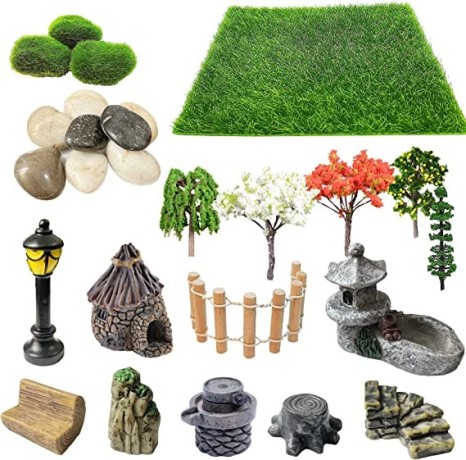 cayway-26-pieces-min-zen-miniature-garden-accessories-ornaments-garden-grass-miniature-trees-model-making-for-diy-fairy-garden-decoration-big-2