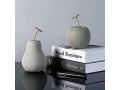 silver-apple-ceramic-figurine-nordic-figurine-normcore-statues-elegant-ceramic-fruit-ornament-artwork-matte-decoration-small-1