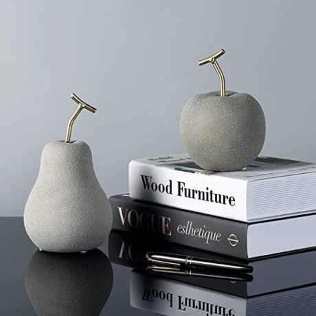 silver-apple-ceramic-figurine-nordic-figurine-normcore-statues-elegant-ceramic-fruit-ornament-artwork-matte-decoration-big-1