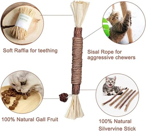 xcllwhy-pack-of-10-natural-raffia-silvervine-chew-sticks-for-cats-toy-organic-silvervine-cat-toys-for-indoor-cats-big-3