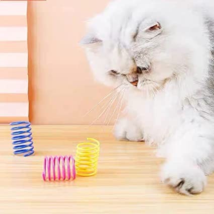 aimicoca-100-pieces-cat-feather-toys-interactive-cat-toys-lightweight-durable-plastic-bite-hunting-toys-random-color-big-0