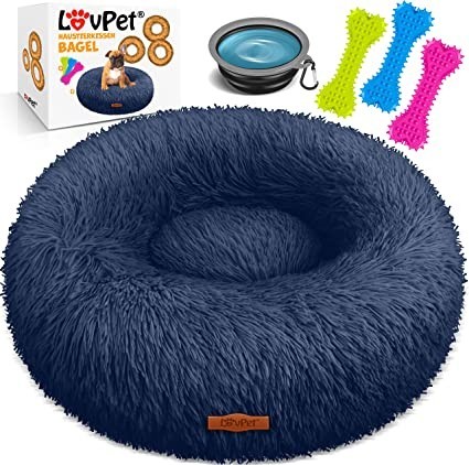 lovpet-bagel-dog-bed-cat-bed-washable-with-bowl-and-3-x-chew-bones-dog-sofa-fluffy-cushion-round-plush-for-small-big-2