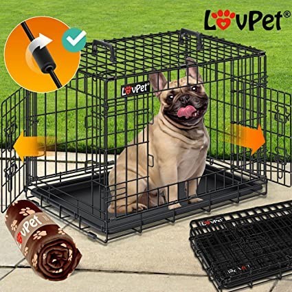 lovpet-foldable-dog-cage-including-fleece-blanket-and-bowl-dog-box-with-2-doors-transport-cage-car-animal-transport-box-with-base-tray-big-1