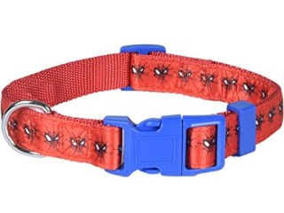 Marvel Comics Spiderman Dog Collar, Small Red and Blue, Officially Licensed Marvel Legends Spiderman Dog Collar