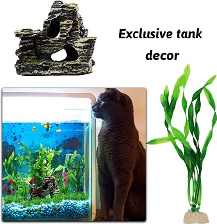 pietypet-aquarium-artificial-plants-decoration-20-pieces-green-aquarium-plastic-plants-with-resin-aquarium-cave-fish-tank-ornament-accessories-big-0