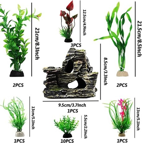 pietypet-aquarium-artificial-plants-decoration-20-pieces-green-aquarium-plastic-plants-with-resin-aquarium-cave-fish-tank-ornament-accessories-big-1