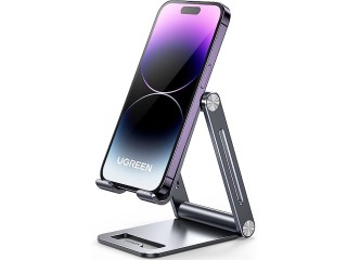 UGREEN Mobile Phone Stand Adjustable Aluminium Mobile Phone Stand for Table Mobile Phone Holder Desk Compatible with iPhone 14 13 12 Pro Max