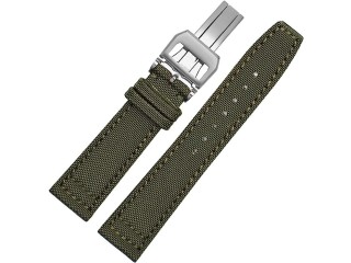 SKM For IWC Pilot Spitfire Timezone TopGun Bracelet Green Black Belt Watch Straps 20mm 21mm 22mm Nylon Canvas Fabric Watch Strap