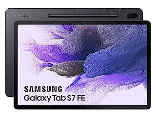 Samsung Galaxy Tab S7 FE 12.4 inch Tablet PC WiFi 6GB RAM 128GB Memory Android Black Spanish Version