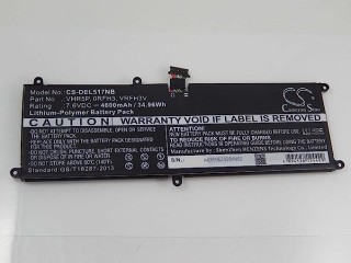 Vhbw Li-Polymer battery 4600 mAh (7.4 V) for laptop DELL Latitude 11 5175 11 5179, Black Zirconia