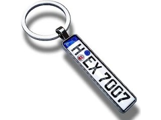 Internet Service Timo Lindner Personalised Number Plate Key Ring in Anthracite Number Plate Car Number Grey Gift KFZ Auto