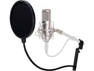 Pronomic CM-11 large-diaphragm studio microphone and pop filter