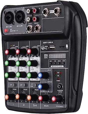 sunydog-ai-4-compact-mixer-digital-audio-mixer-4-channel-bt-mp3-usb-input-48v-phone-power-for-music-recording-dj-network-live-transmission-karaoke-big-0