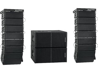 Pronomic V-Array Concert Set - Active PA System with 2200 Watt (RMS) - Suitable for up to 300 listeners - 2x subwoofers with 2x 12-inch speakers