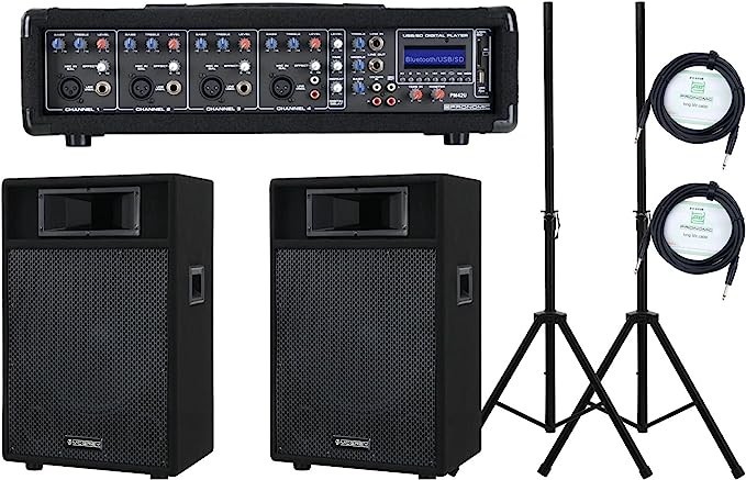 pronomic-pm42-115-stagepower-set-active-system-4-channel-100-watt-power-mixer-with-mp3-player-big-0