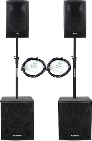 pronomic-powerstage-economy-1510-22-active-pa-set-with-2x-15-inch-subwoofer-and-2x-10-inch-satellite-900-watt-total-power-big-0