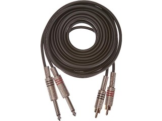 Adam Hall 3 Star Series 6m 2x RCA Male to 2x 6.3mm Jack Mono Audio Cable