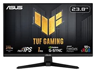 ASUS TUF Gaming VG249QM1A | 24 Inch Full HD Monitor | 270 Hz, 1ms GtG, G-Sync Compatible FreeSync Premium