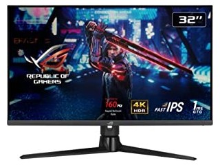 ASUS ROG Strix XG32UQ | 32 Inch 4k UHD Gaming Monitor | 160 Hz, 1ms GtG, Freesync Premium Pro & G-Sync, DisplayHDR 600