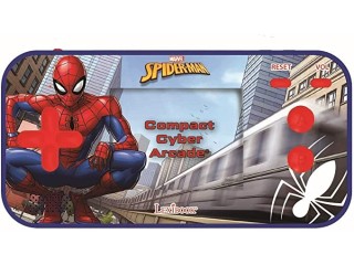 Lexibook JL2367SP Marvel Spider-Man Peter Parker Compact Cyber Arcade Portable Game Console 150 Gaming LCD Battery Operated - Blue