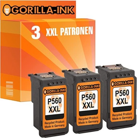 gorilla-ink-set-of-3-xxl-cartridges-compatible-with-canon-pg-560xl-pg560-black-30-ml-each-big-0