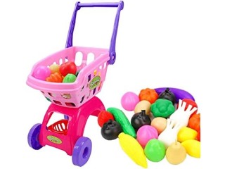 LAANCOO Nacht25pcs Educational Toy Shopping Trolley