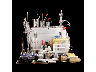 Complete laboratory kit with chemistry college family equipment