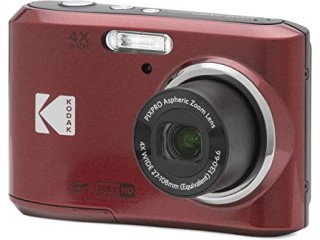 KODAK Pixpro FZ45-16.44 Megapixel Digital Compact Camera, 4X Optical Zoom, 2.7 Inch LCD, 720p HD Video, AA Battery - Red