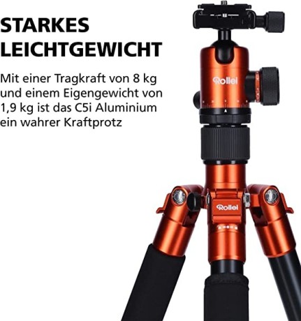rollei-c5i-compact-lightweight-all-round-photo-tripod-made-of-aluminum-with-ball-head-and-tripod-bag-big-2
