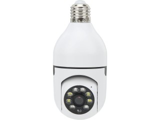 Cryfokt Light Bulb Surveillance Camera, HD Night Vision Wireless WiFi Home Security Cameras with E27 Lamp Holder