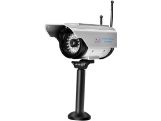 Plplaaobo Fake Camera, Solar Power LED Fake Camera Outdoor Security Surveillance Silver Dummy Surveillance Security Camera