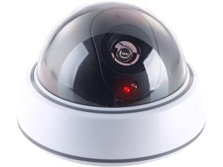 VisorTech Dummy Camera: Dome Security Camera with Clear Dome and LED (Dummy Camera)