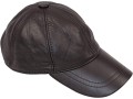 baseball-cap-100-genuine-leather-lambskin-precurved-bill-snapback-baseball-cap-unisex-mens-leather-cap-brown-small-0