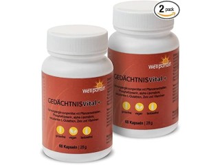 Wellpursan Memory Vital+ 120 Capsules High Dose Vegan Ashwagandha Vitamin B12 and B6 for Increasing Concentration