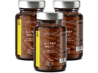 Set of 3 Multivitamin Capsules High Dose - 30 Valuable Vitamins A-Z, Minerals, Trace Elements & Plant Extracts