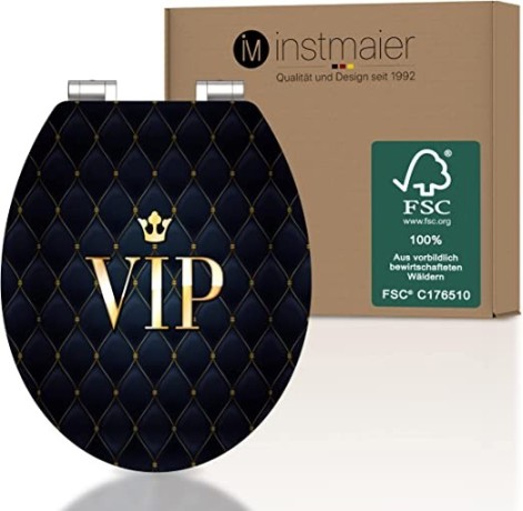 instmaier-toilet-seat-with-vip-motif-blackgold-toilet-seat-with-soft-close-mechanism-toilet-lid-big-0